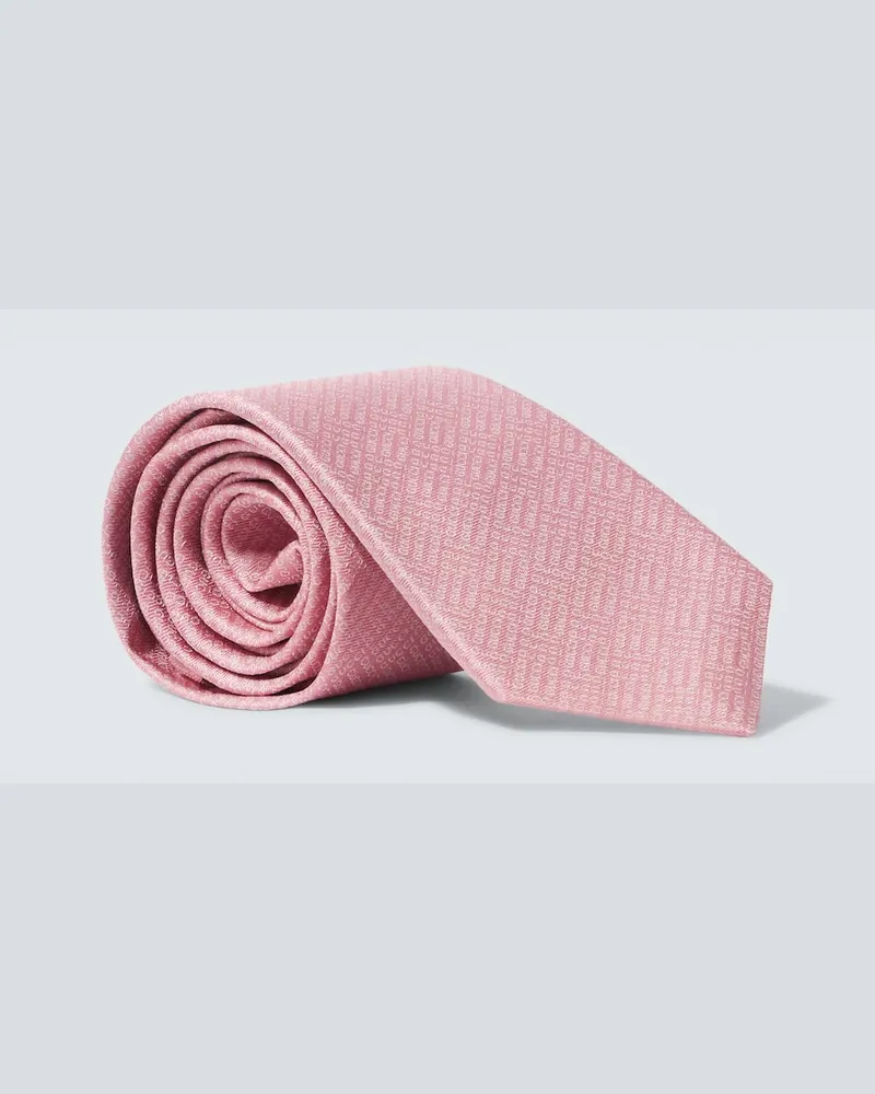 Gucci Krawatte aus Seiden-Jacquard Pink