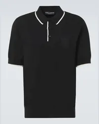 Dolce & Gabbana Polohemd aus Baumwolle Schwarz