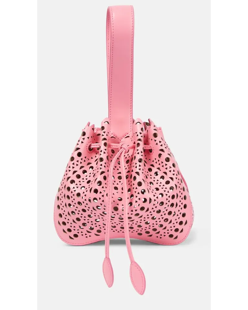 Alaïa Alaia Bucket-Bag Rose Marie aus Leder Pink