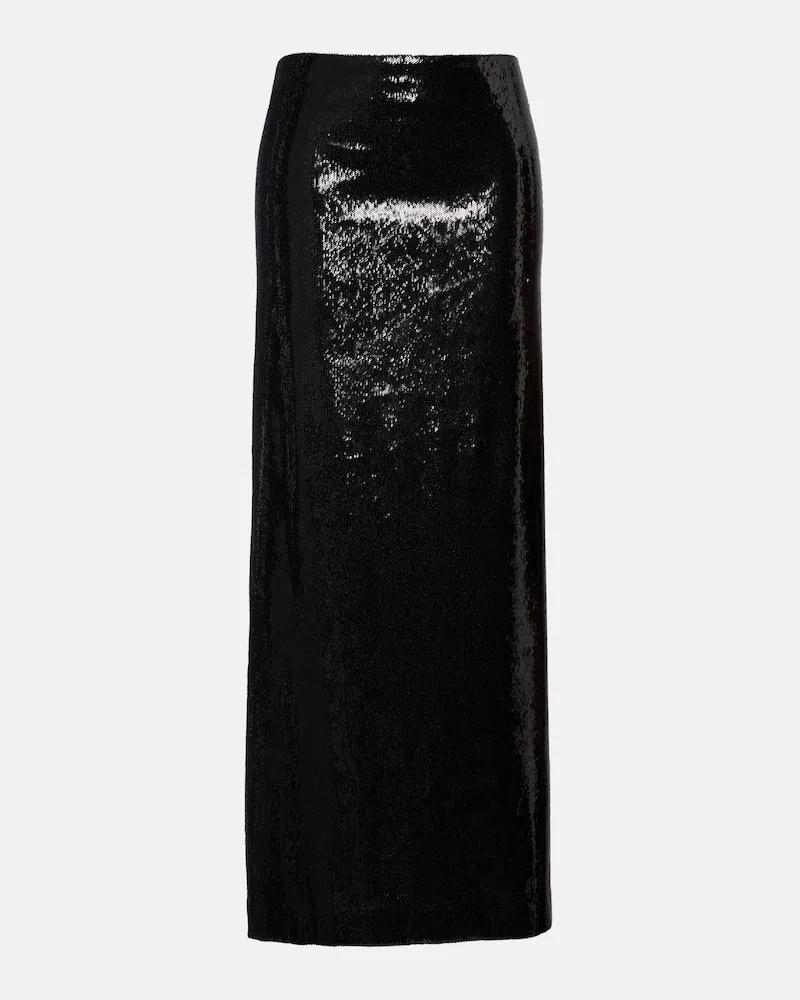 Totême Maxirock mit Pailletten Schwarz