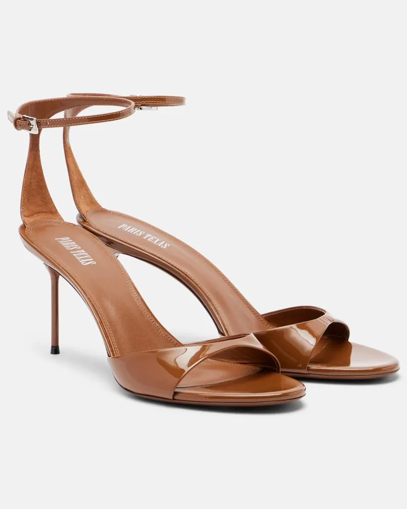 Paris Texas Sandalen Lidia 70 aus Lackleder Braun