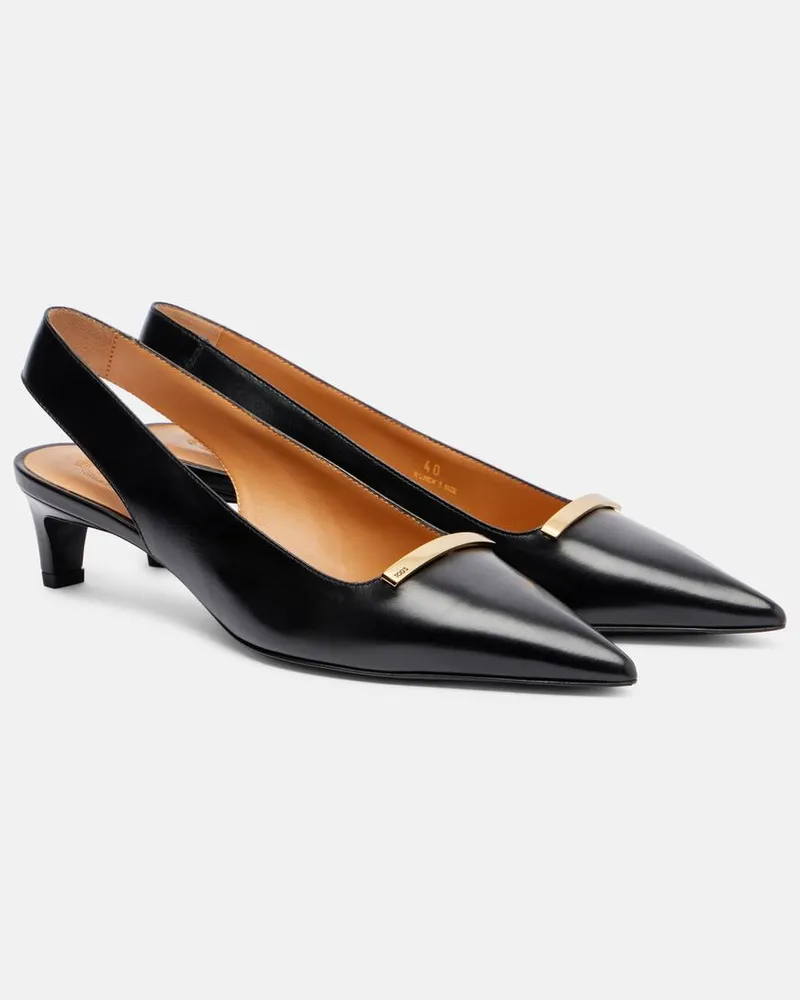 TOD'S Slingback-Pumps Barretta 40 aus Leder Schwarz