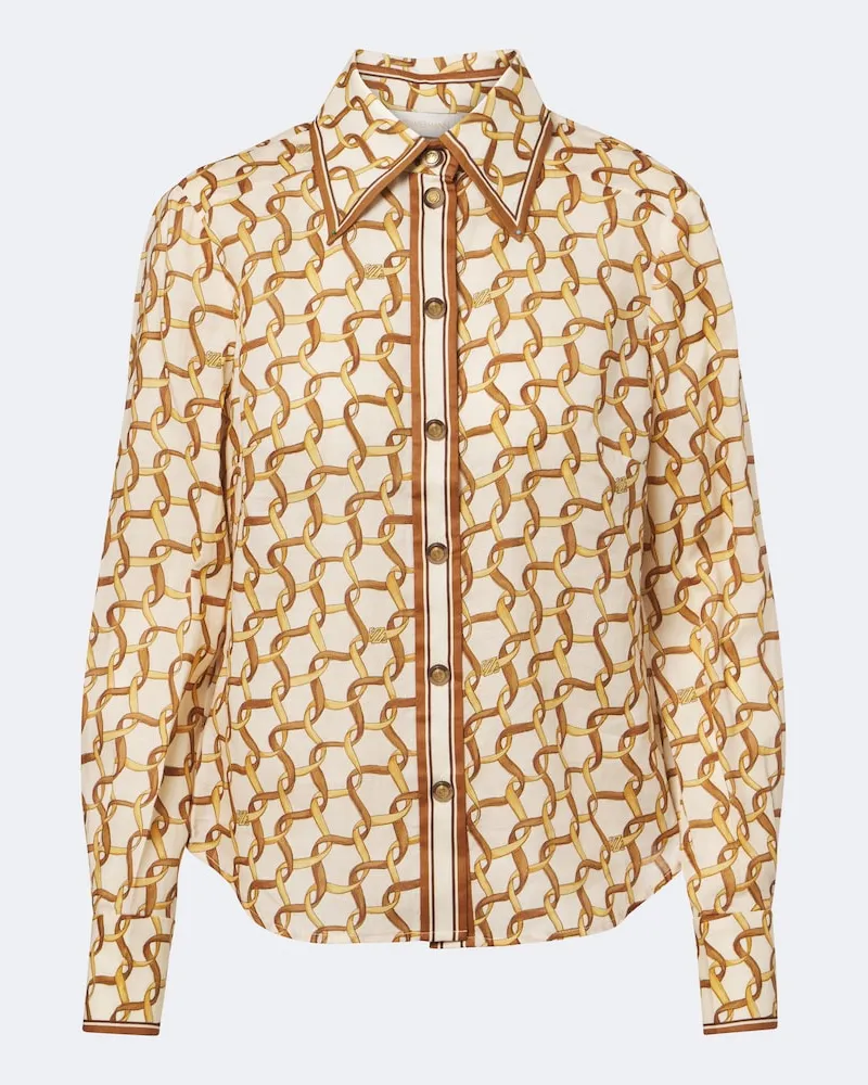 Zimmermann Bedrucktes Hemd aus Ramie Multicolor