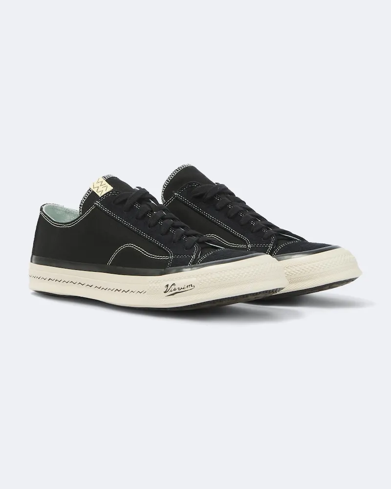 Visvim Sneakers Nolan aus Canvas mit Veloursleder Schwarz