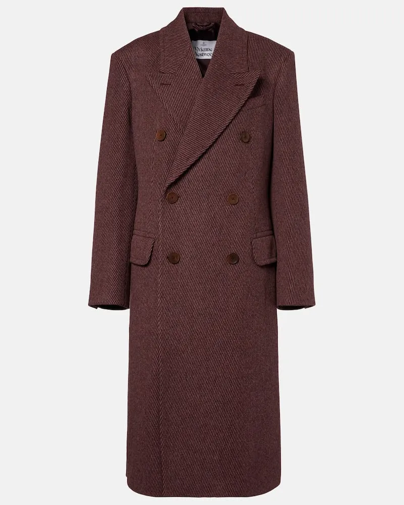 Vivienne Westwood Mantel Winston aus Twill Burgunderrot