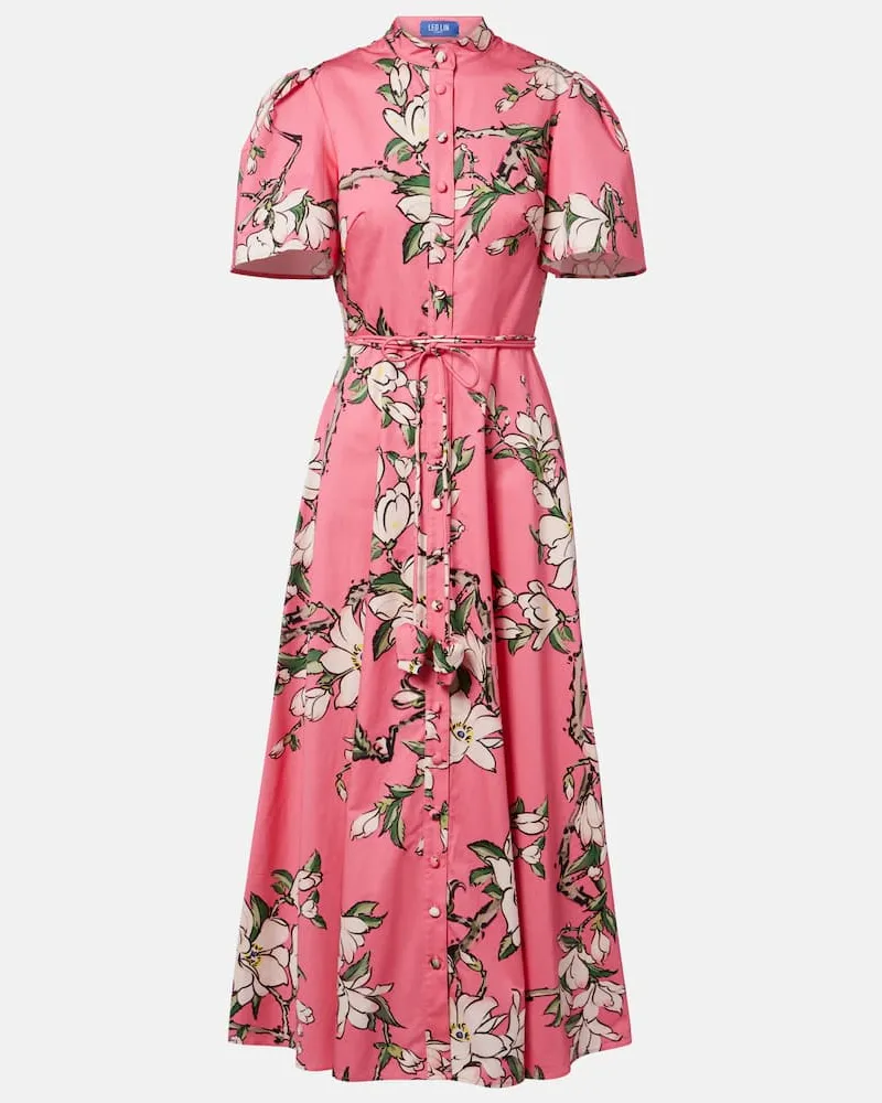 LEO LIN Hemdblusenkleid Bianca aus Baumwolle Rosa