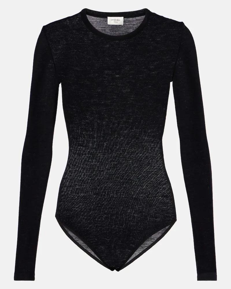 Saint Laurent Body aus Schurwolle Schwarz