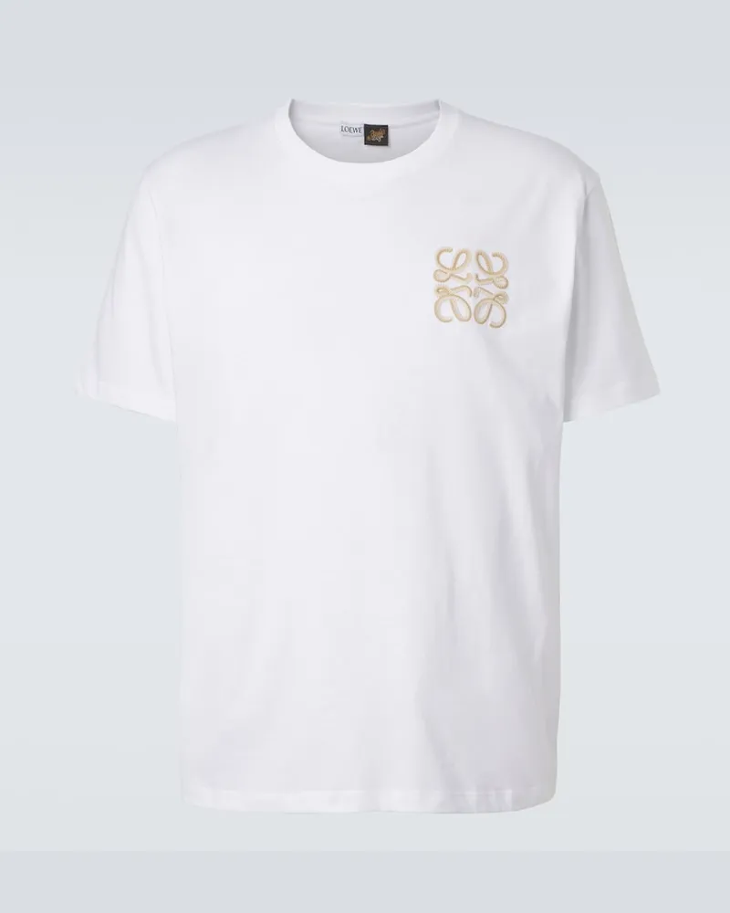 Loewe Paula's Ibiza T-Shirt aus Baumwoll-Jersey Weiß
