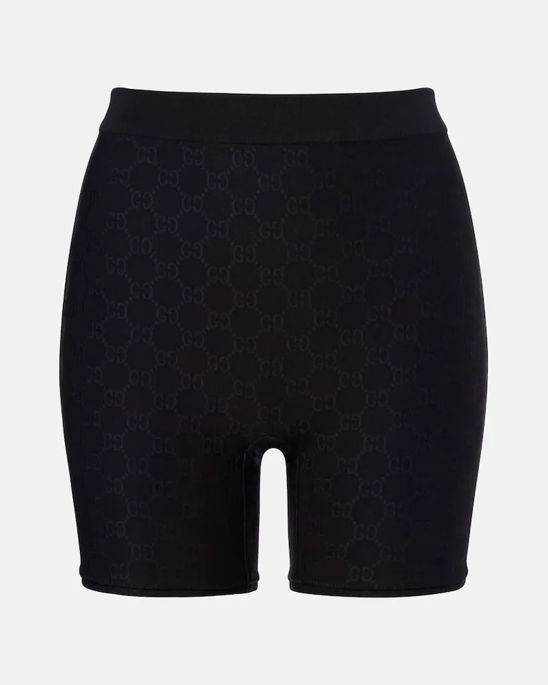Gucci Bikershorts GG aus Jacquard Schwarz