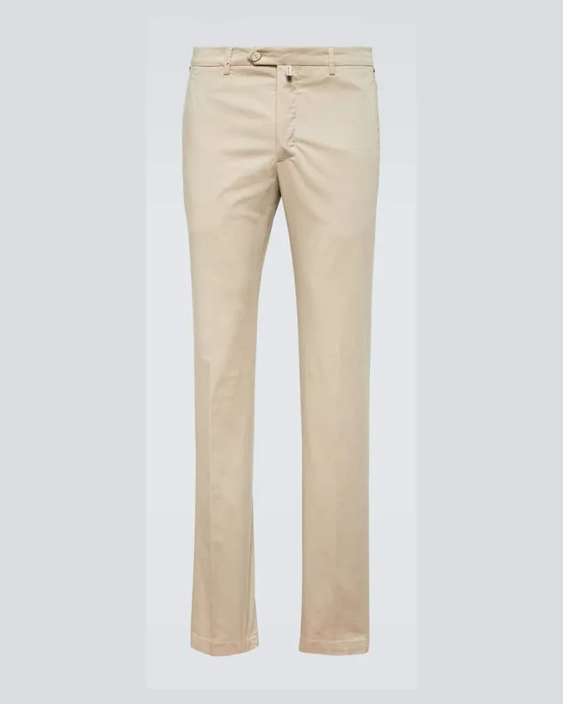 Kiton Chinohose aus einem Baumwollgemisch Beige