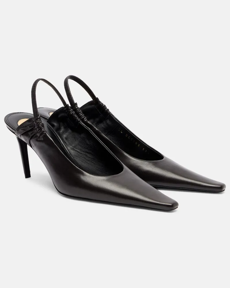 Saint Laurent Slingback-Pumps Anne-Marie 75 aus Leder Braun