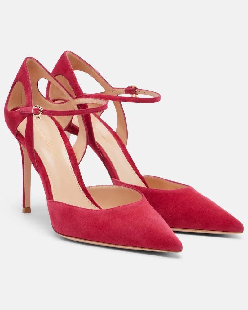 Gianvito Rossi Pumps aus Veloursleder Rosa