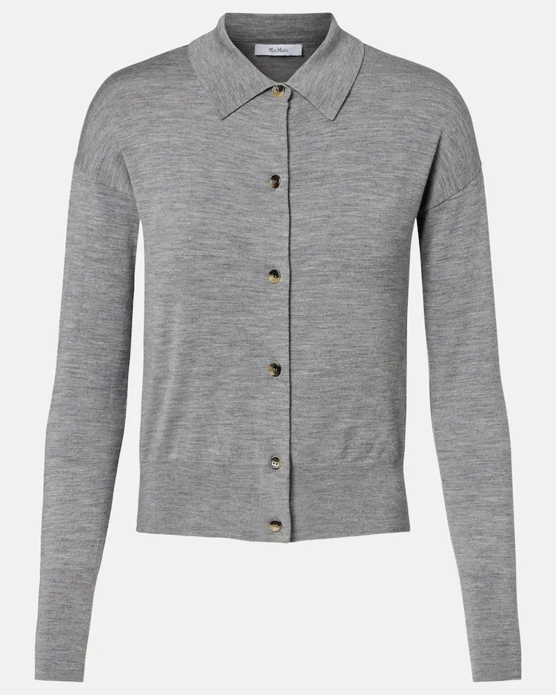 Max Mara Cardigan Medeola aus einem Wollgemisch Grau