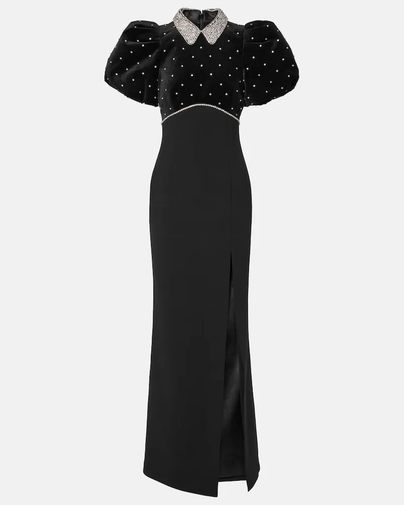 Rebecca Vallance Verzierte Robe Giovanna Schwarz
