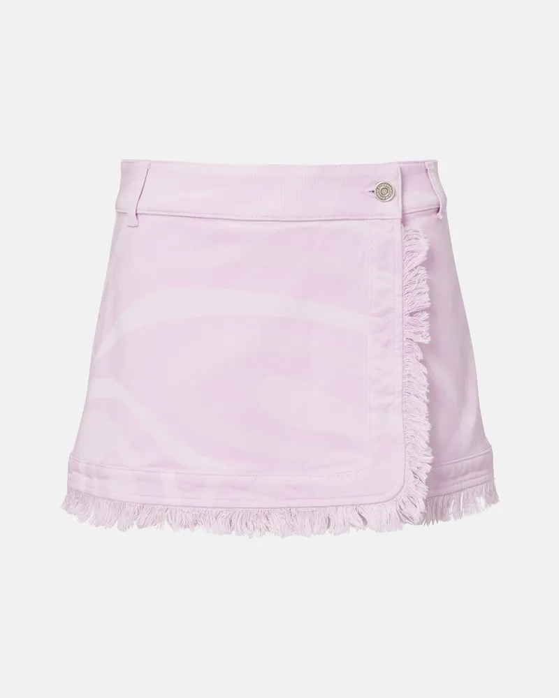 Emilio Pucci Minirock Marmo aus Denim Pink
