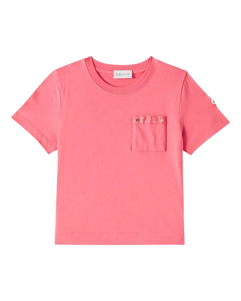 Moncler T-Shirt aus Baumwoll-Jersey Rot