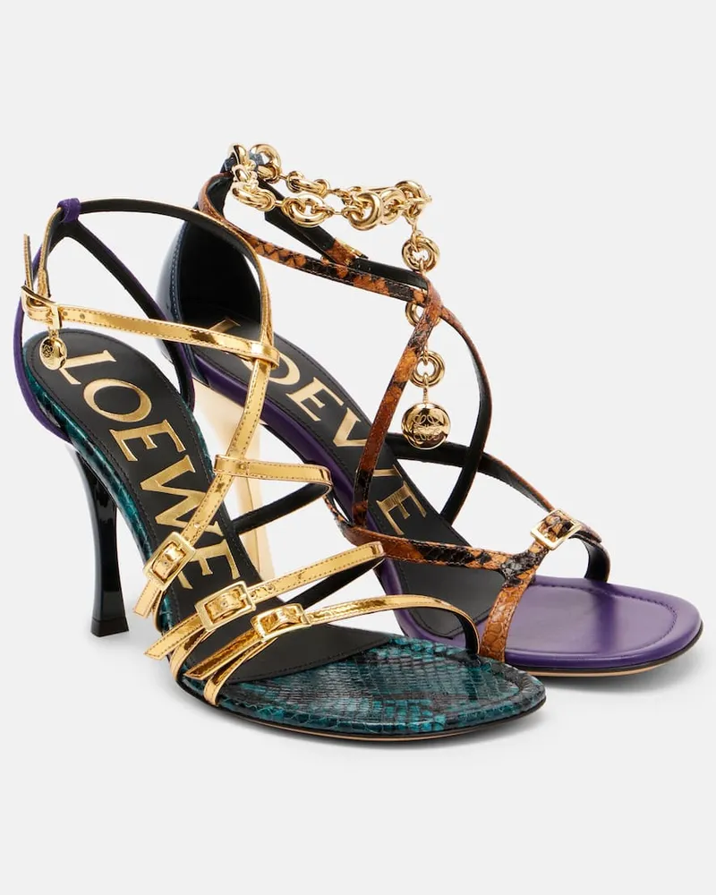 Loewe Sandalen New Comic aus Leder Gold