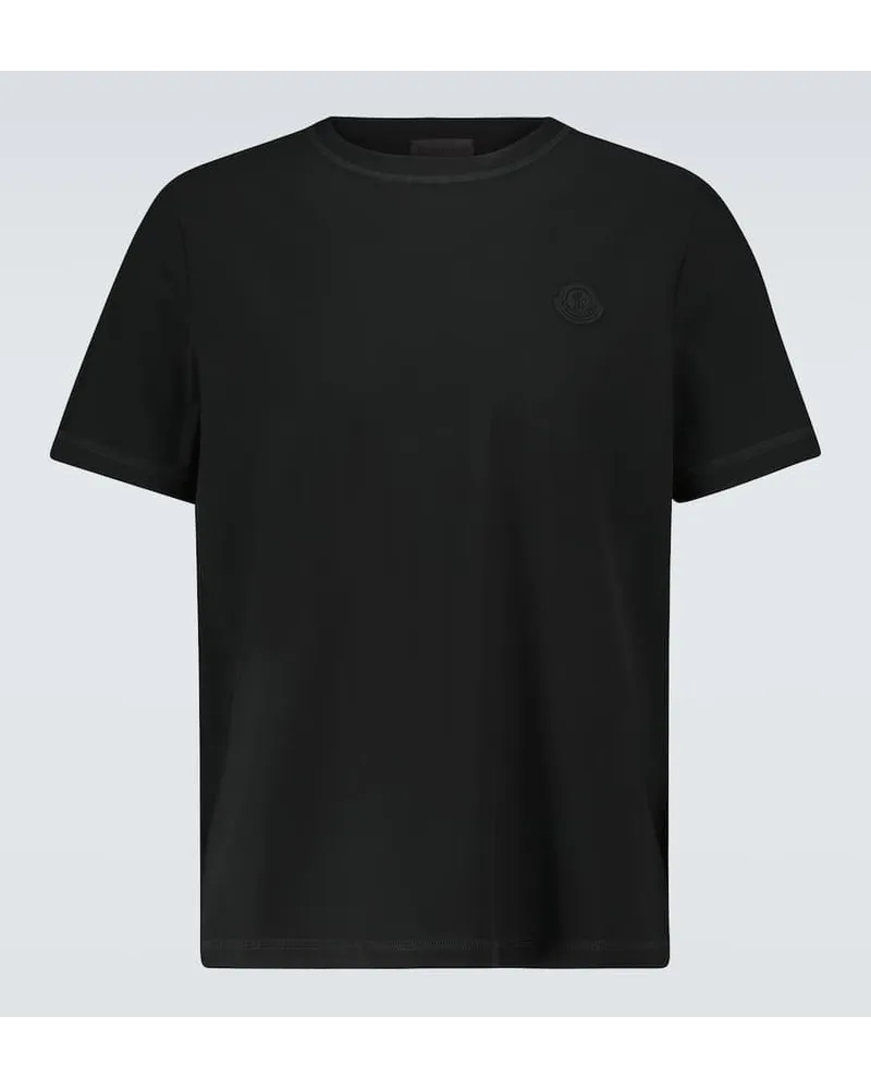 Moncler T-Shirt aus Jersey Schwarz