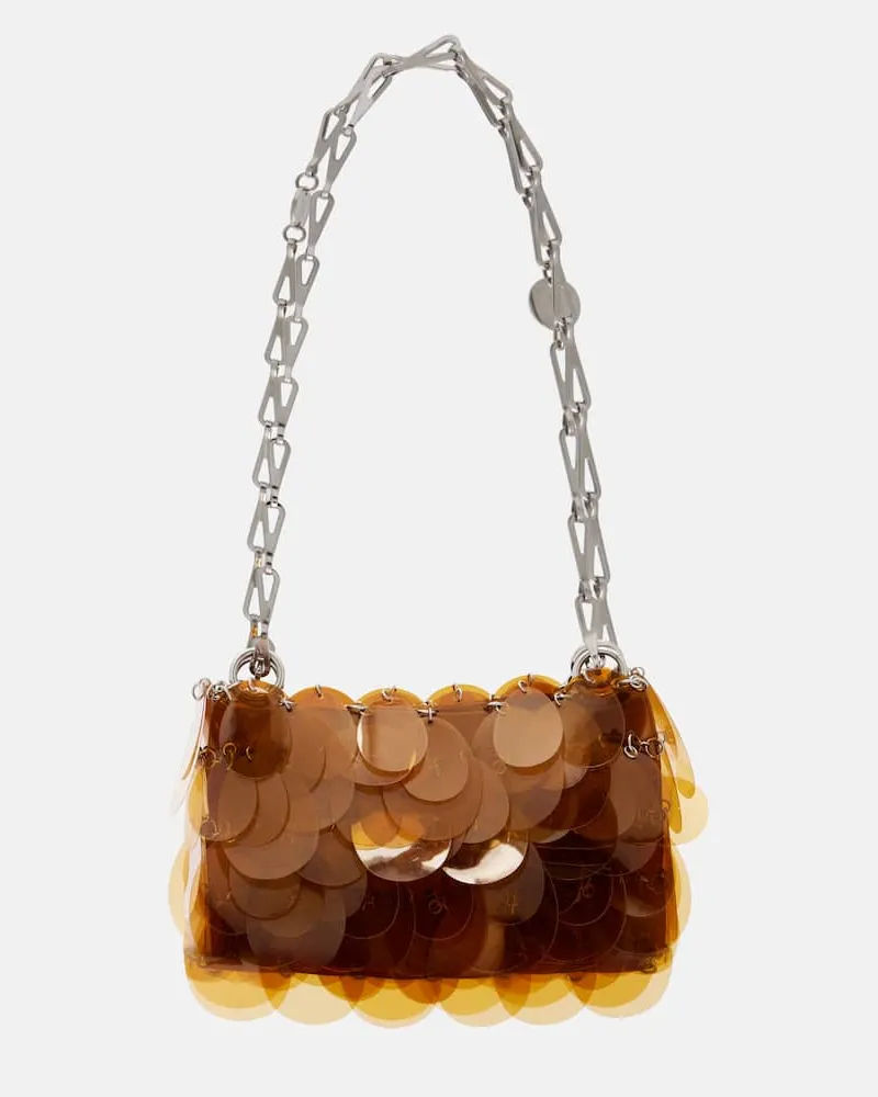 Paco Rabanne Verzierte Schultertasche Sparkle Nano Gelb