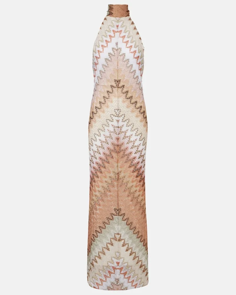 Missoni Robe aus Häkelstrick Multicolor