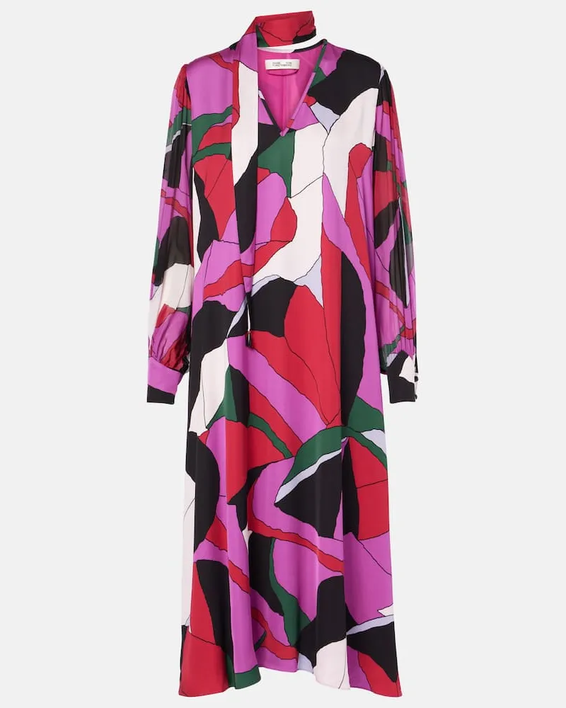Diane von Furstenberg Bedrucktes Midikleid Abel Multicolor