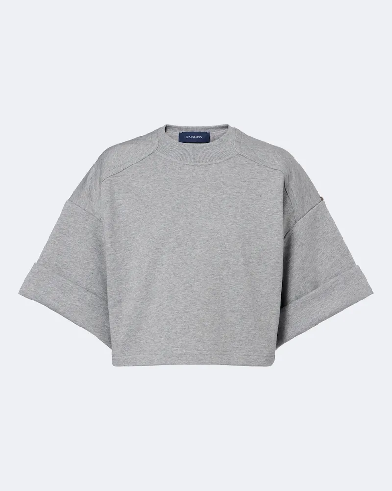 SPORTMAX Sweatshirt aus Baumwollmix-Jersey Grau