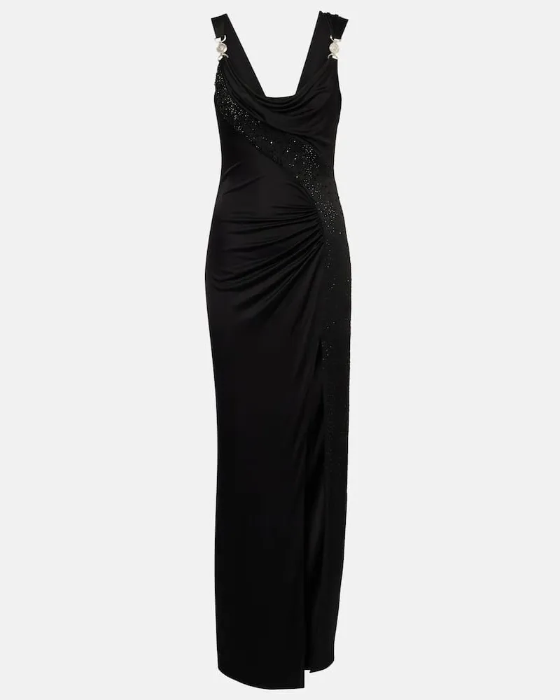 Versace Robe aus Jersey Schwarz