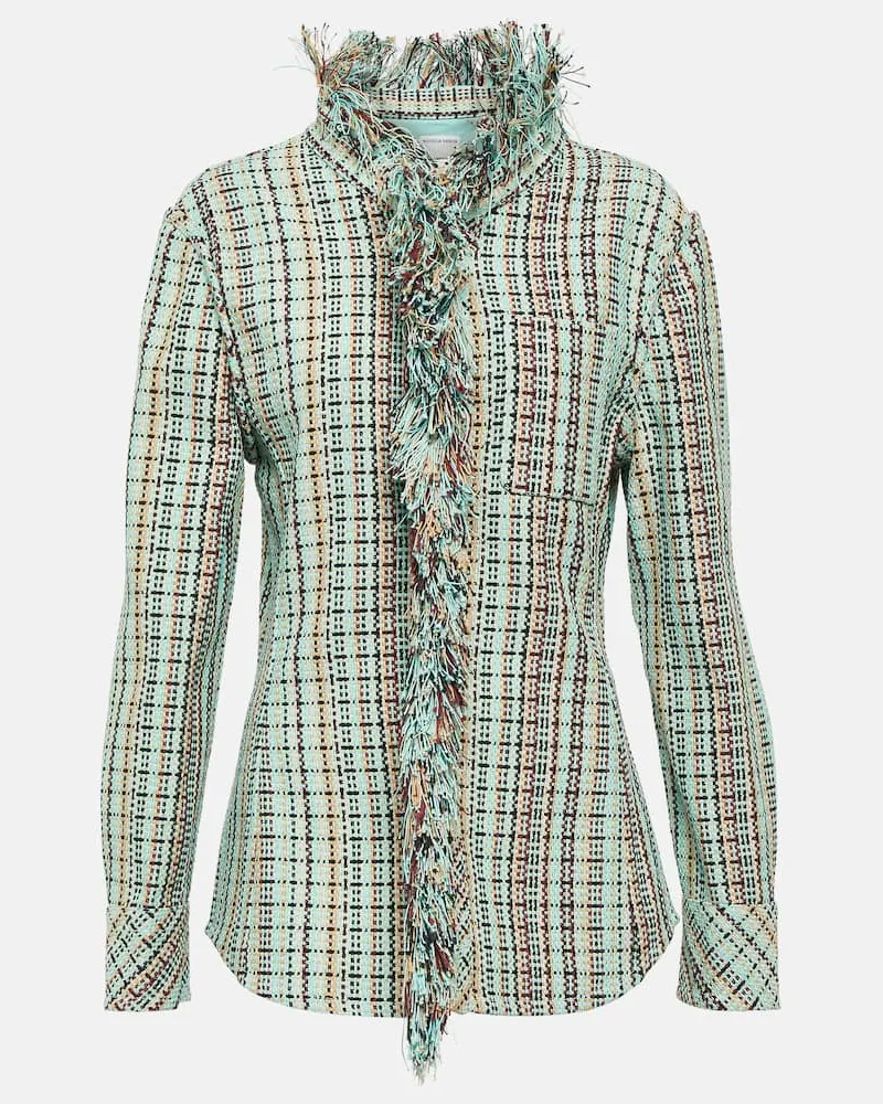 Bottega Veneta Jacke aus einem Baumwollgemisch Grün