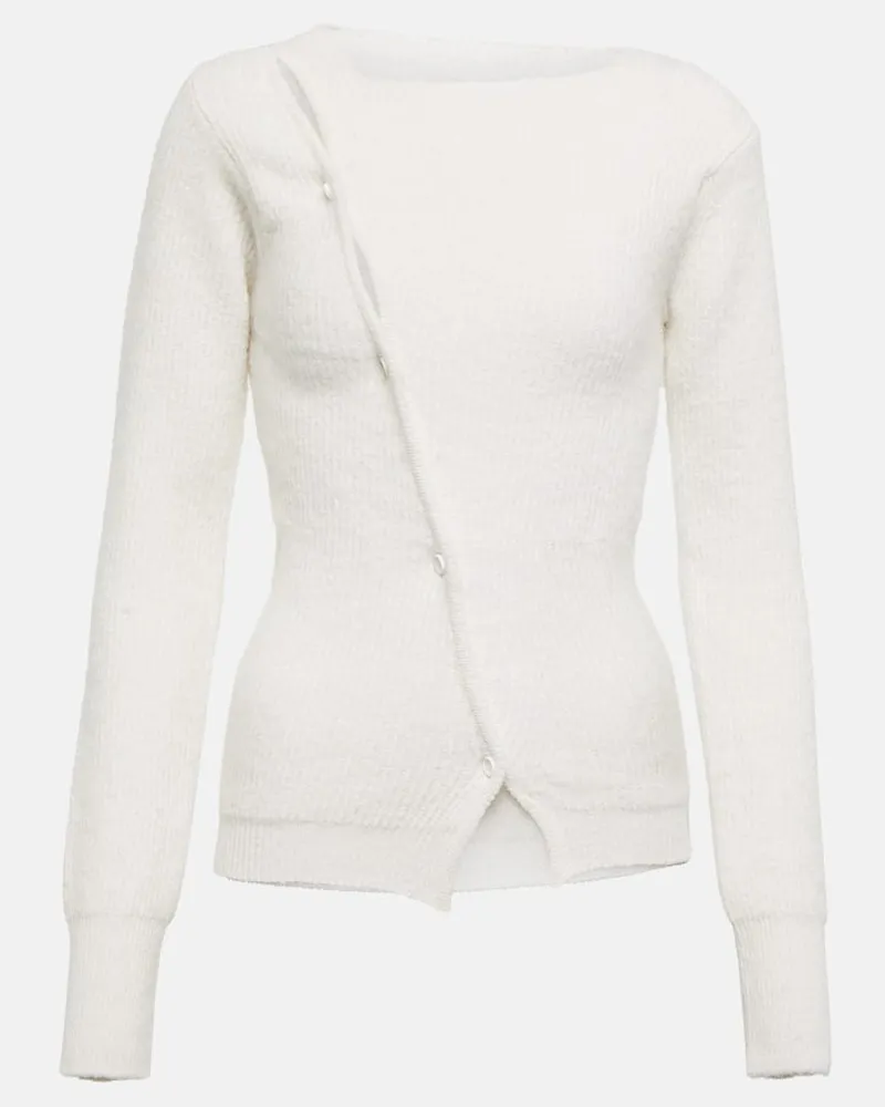Jacquemus Cardigan La Maille Pau aus einem Alpakawollgemisch Weiß