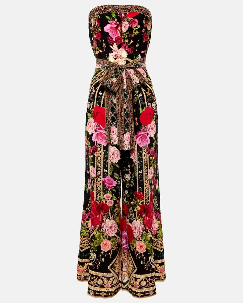 Camilla Bedruckter Jumpsuit aus Seide Multicolor