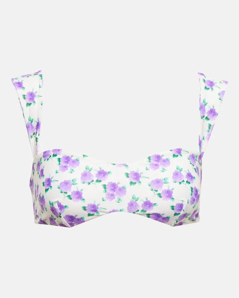 Magda Butrym Bedrucktes Bikini-Oberteil Violett