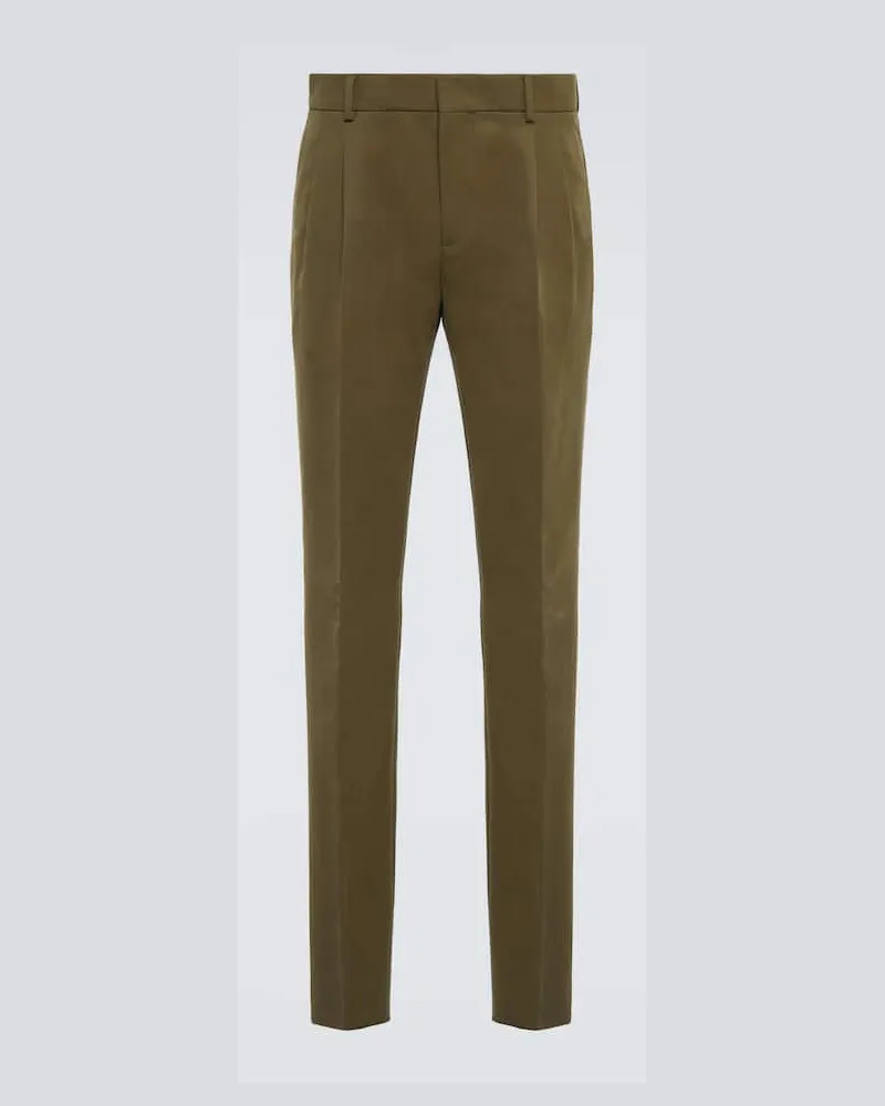 Loro Piana Gerade Hose City aus Baumwolle Beige