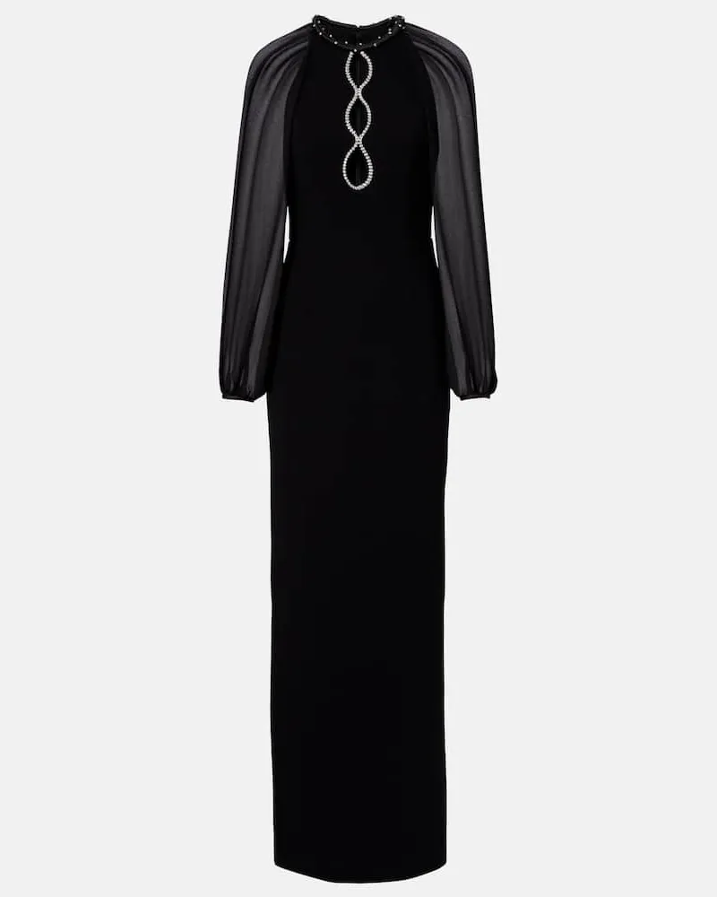 Rebecca Vallance Robe Livia mit Kristallen Schwarz