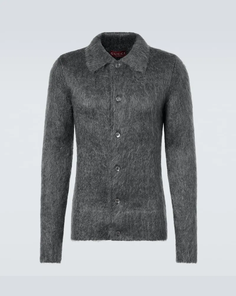 Gucci Cardigan aus einem Mohairgemisch Grau
