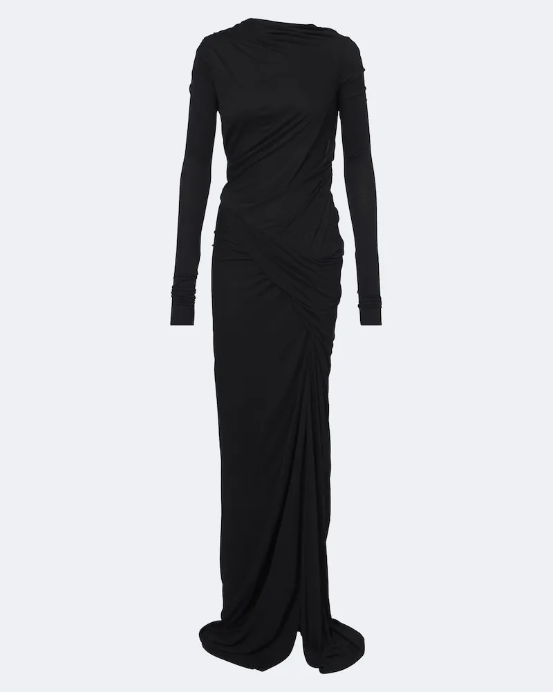 Rick Owens Lilies Robe Shailee aus Jersey Schwarz