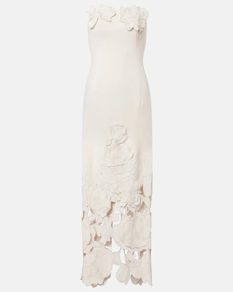 LEO LIN Maxikleid Rayna aus Crêpe Weiß