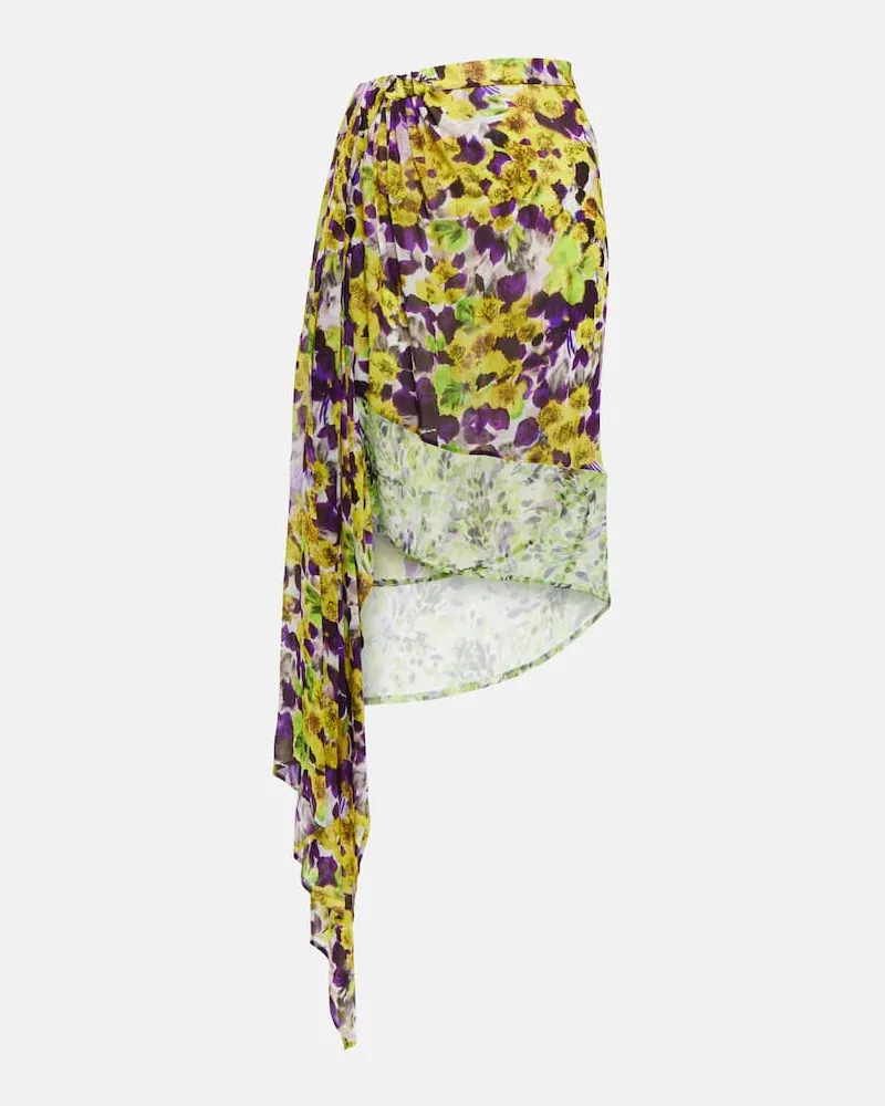 Dries van Noten Bedruckter Rock Gelb