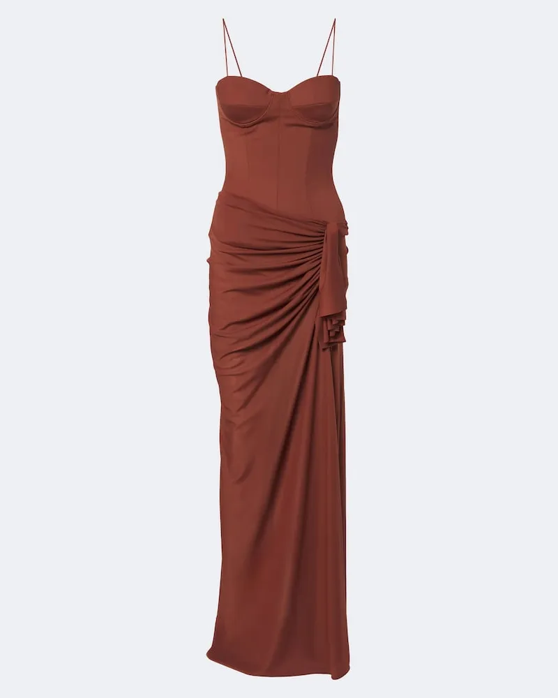 Alex Perry Bustier-Kleid Braun