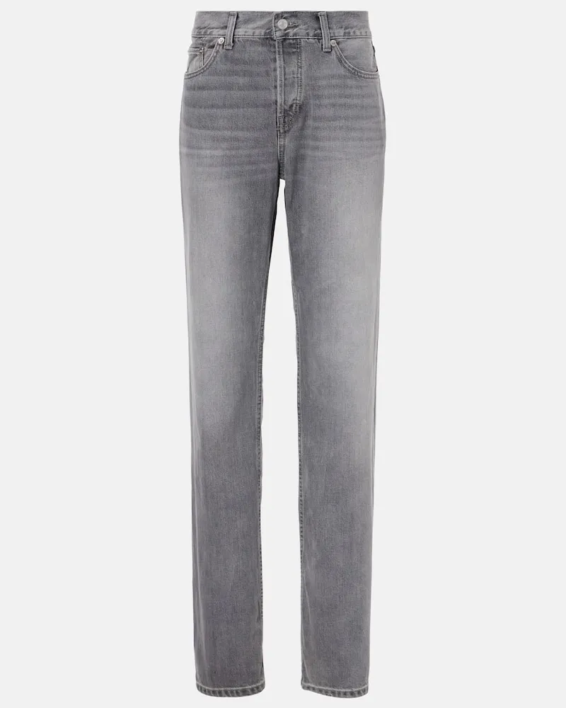 RE/DONE High-Rise Straight Jeans Grau
