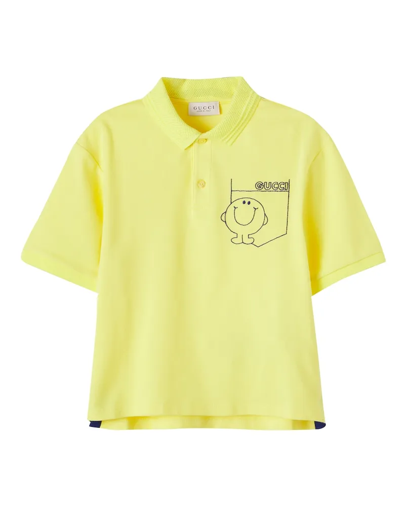 Gucci X Mr. Men Polohemd Little Miss aus Piqué Gelb