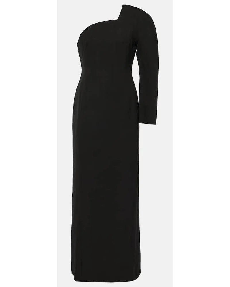 Jacquemus One-Shoulder-Robe La Robe Pablo aus Crepe Schwarz