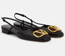 Slingback-Ballerinas VLogo aus Leder