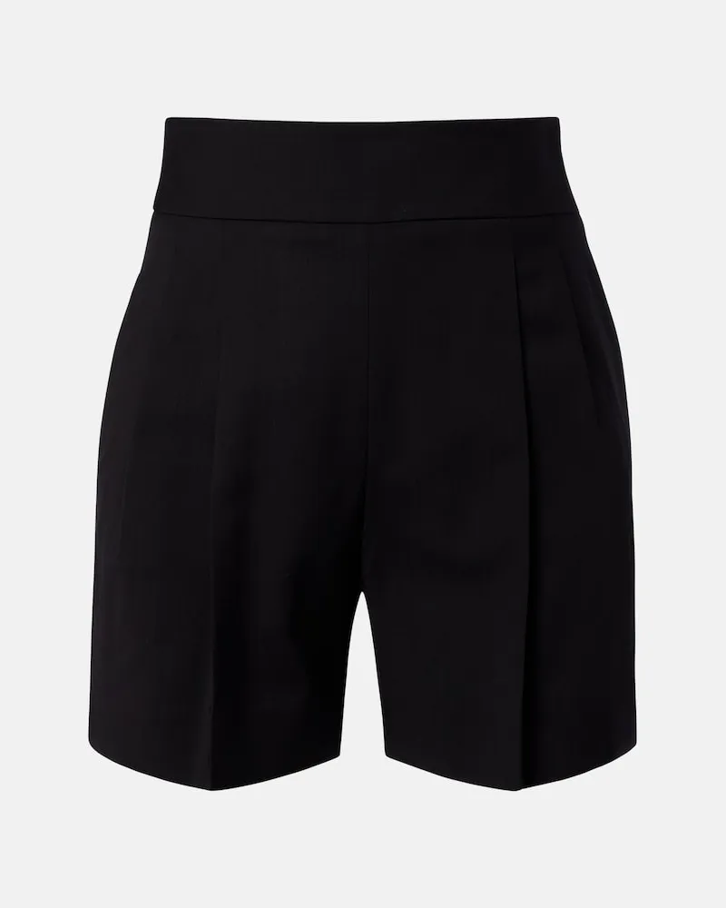 Max Mara Shorts aus Schurwolle Schwarz