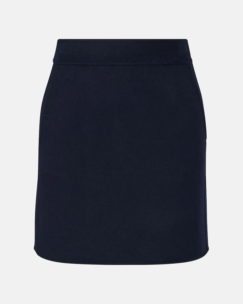 Max Mara Bleistiftrock aus Schurwolle Blau