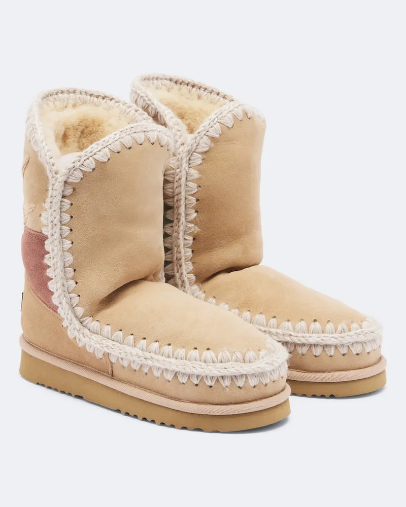 Mou Stiefel 24 Sun & Moon aus Veloursleder Beige