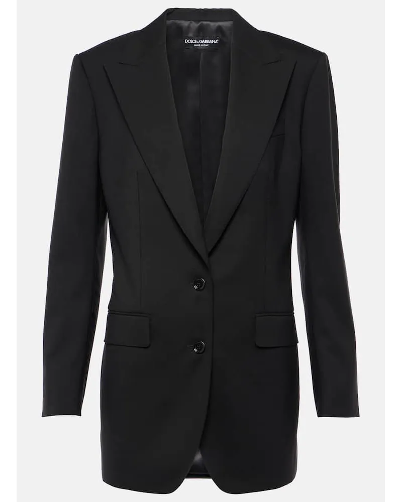 Dolce & Gabbana Blazer aus Schurwolle Schwarz