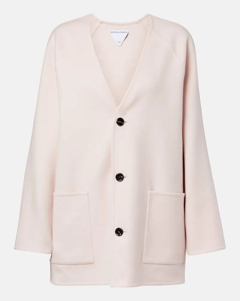 Bottega Veneta Mantel aus Wolle Rosa