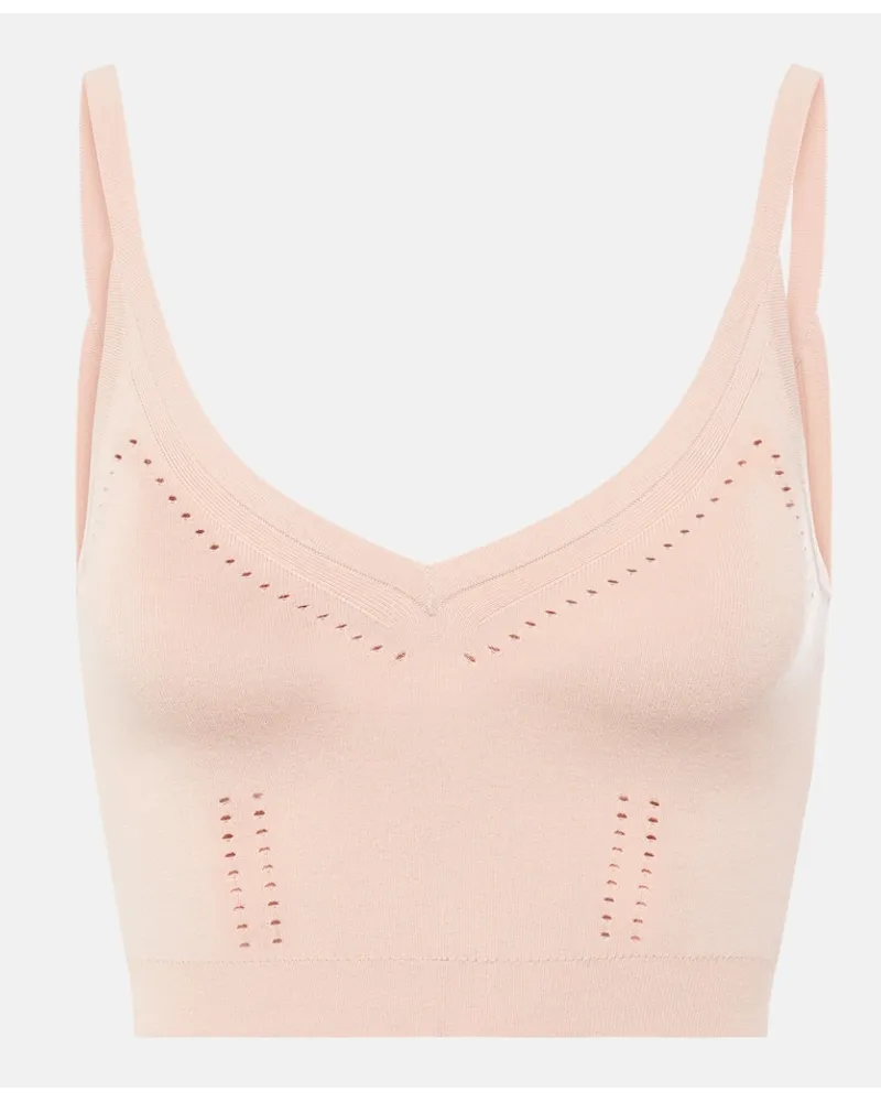 Max Mara Cropped-Top aus Strick Schwarz