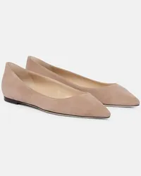 Jimmy Choo Ballerinas Romy aus Veloursleder Pink