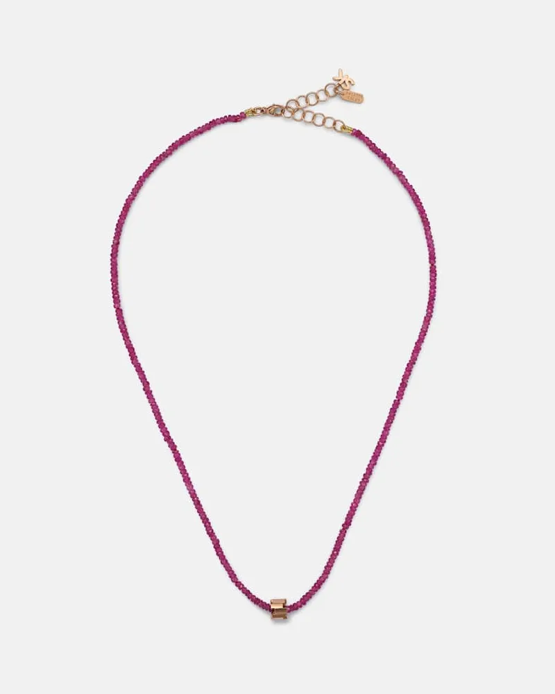 Suzanne Kalan Halskette Infinite aus Spinell mit 18kt Roségold Rosa